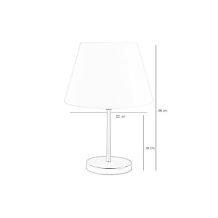 Stona lampa 1xE27/60W/230V bež/sjajni hrom