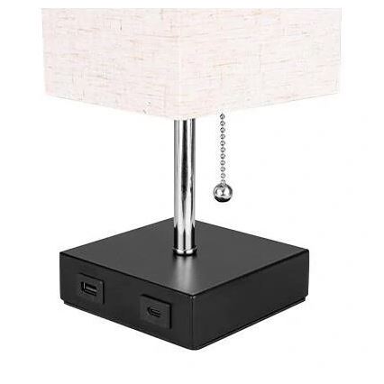 Stona lampa 1xE27/60W/230V sa USB punjačem