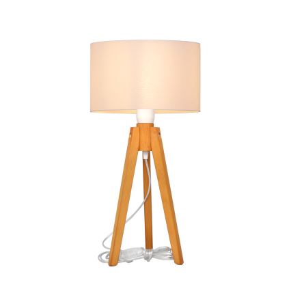 Stona lampa ALBA 1xE27/15W/230V bela/hrast