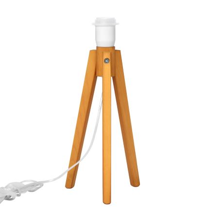 Stona lampa ALBA 1xE27/15W/230V bela/zlatna/hrast