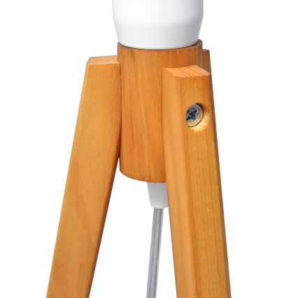 Stona lampa ALBA 1xE27/15W/230V bela/zlatna/hrast