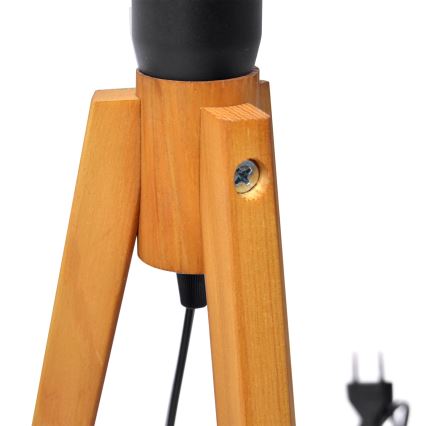 Stona lampa ALBA 1xE27/15W/230V crna/hrast