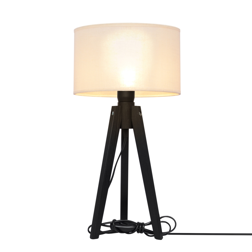 Stona lampa ALBA 1xE27/15W/230V krem/borovina