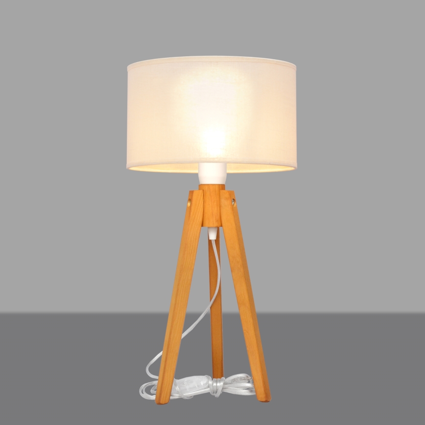 Stona lampa ALBA 1xE27/15W/230V krem/hrast