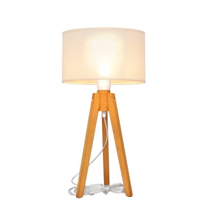 Stona lampa ALBA 1xE27/15W/230V krem/hrast