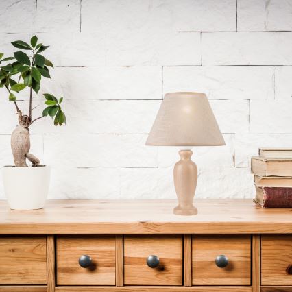 Stona lampa AMFORA 1xE27/60W/230V bež/buk