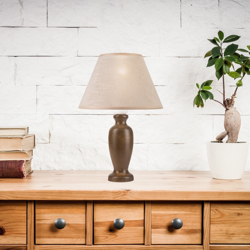 Stona lampa AMFORA 1xE27/60W/230V tamno braon/buk