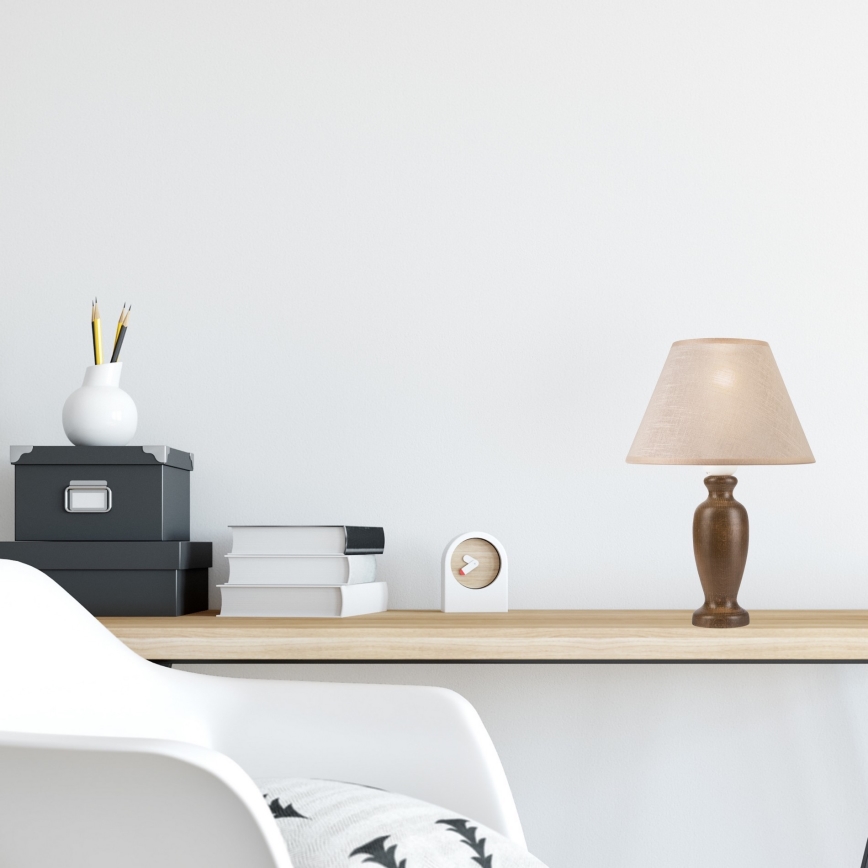 Stona lampa AMFORA 1xE27/60W/230V tamno braon/buk