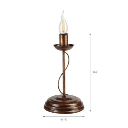 Stona lampa ANTON 1xE14/60W/230V bronzana