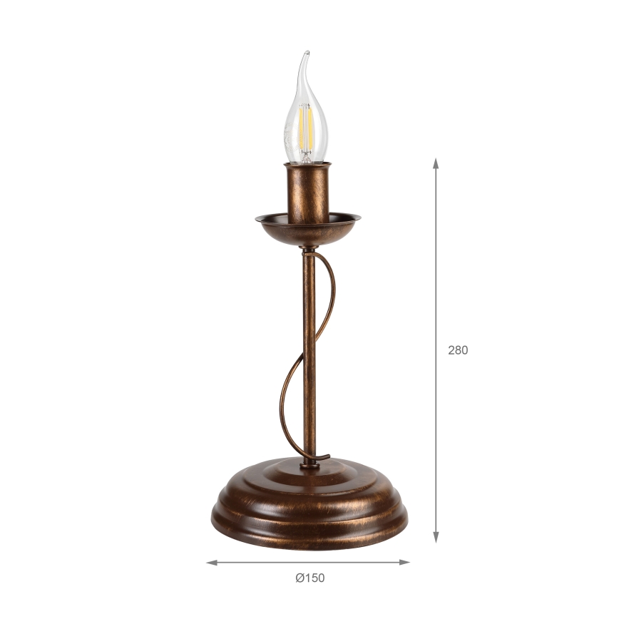 Stona lampa ANTON 1xE14/60W/230V bronzana