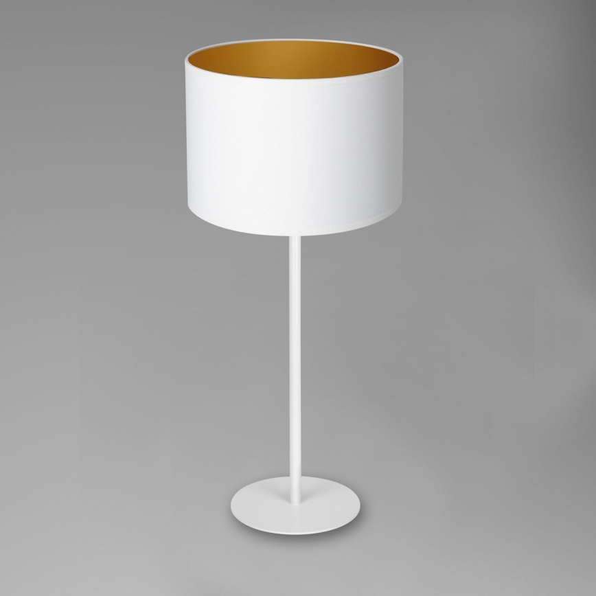 Stona lampa ARDEN 1x E27/60W/230V prečnik 25 cm bela/zlatna