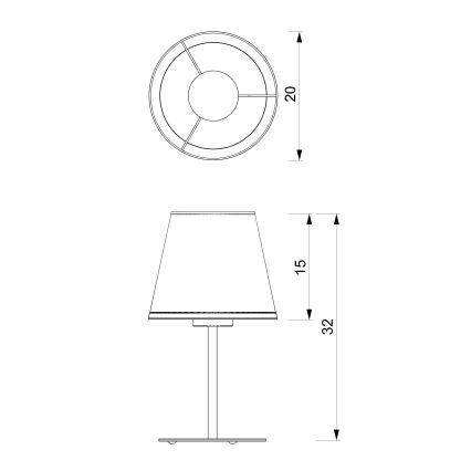Stona lampa ARDEN 1xE27/15W/230V bež/braon