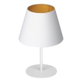Stona lampa ARDEN 1xE27/60W/230V pr. 20 cm bela/zlatna