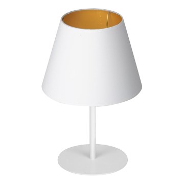 Stona lampa ARDEN 1xE27/60W/230V pr. 20 cm bela/zlatna