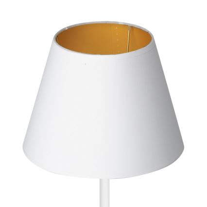 Stona lampa ARDEN 1xE27/60W/230V pr. 20 cm bela/zlatna