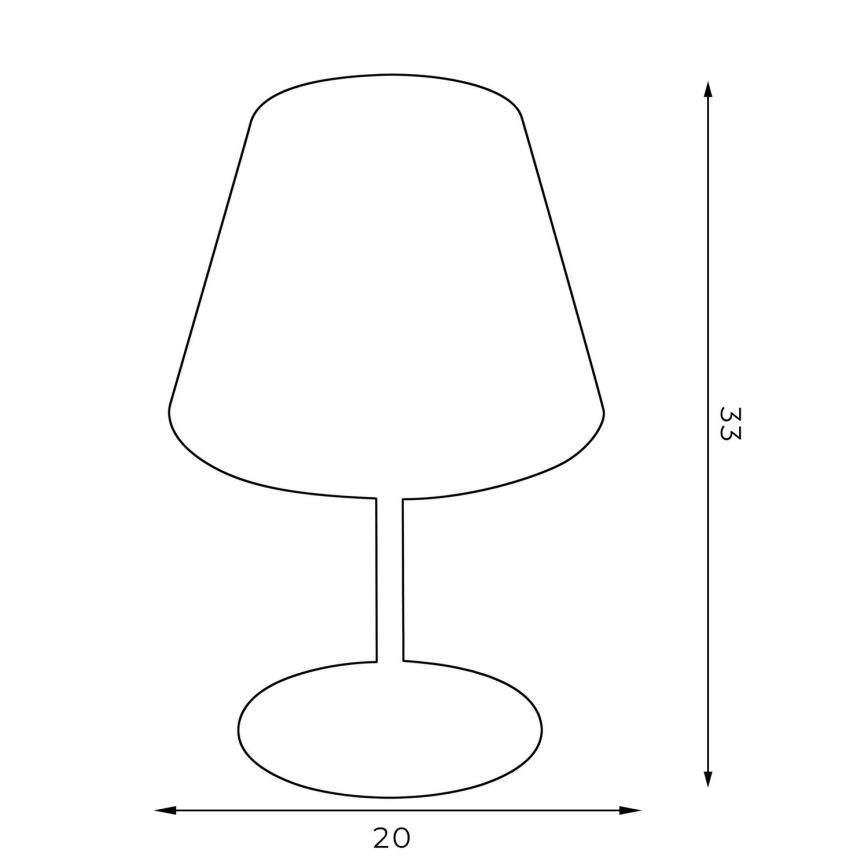 Stona lampa ARDEN 1xE27/60W/230V pr. 20 cm bela/zlatna