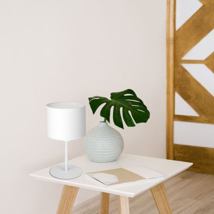 Stona lampa ARDEN 1xE27/60W/230V prečnik 18 cm bela