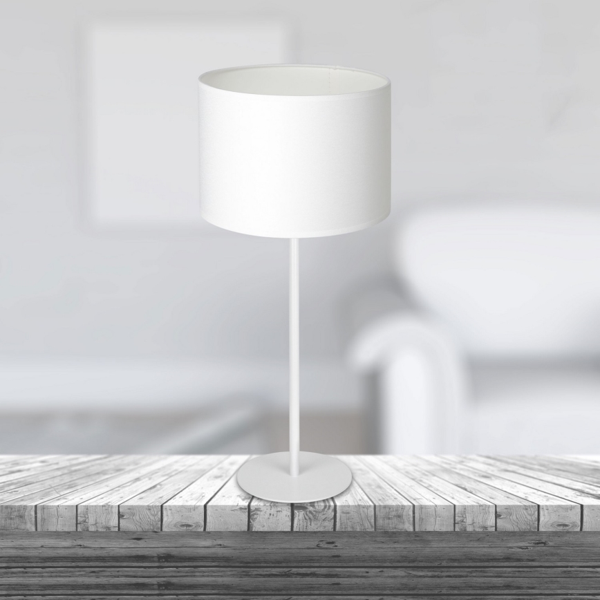 Stona lampa ARDEN 1xE27/60W/230V, prečnik 25 cm, bela