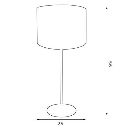 Stona lampa ARDEN 1xE27/60W/230V, prečnik 25 cm, bela