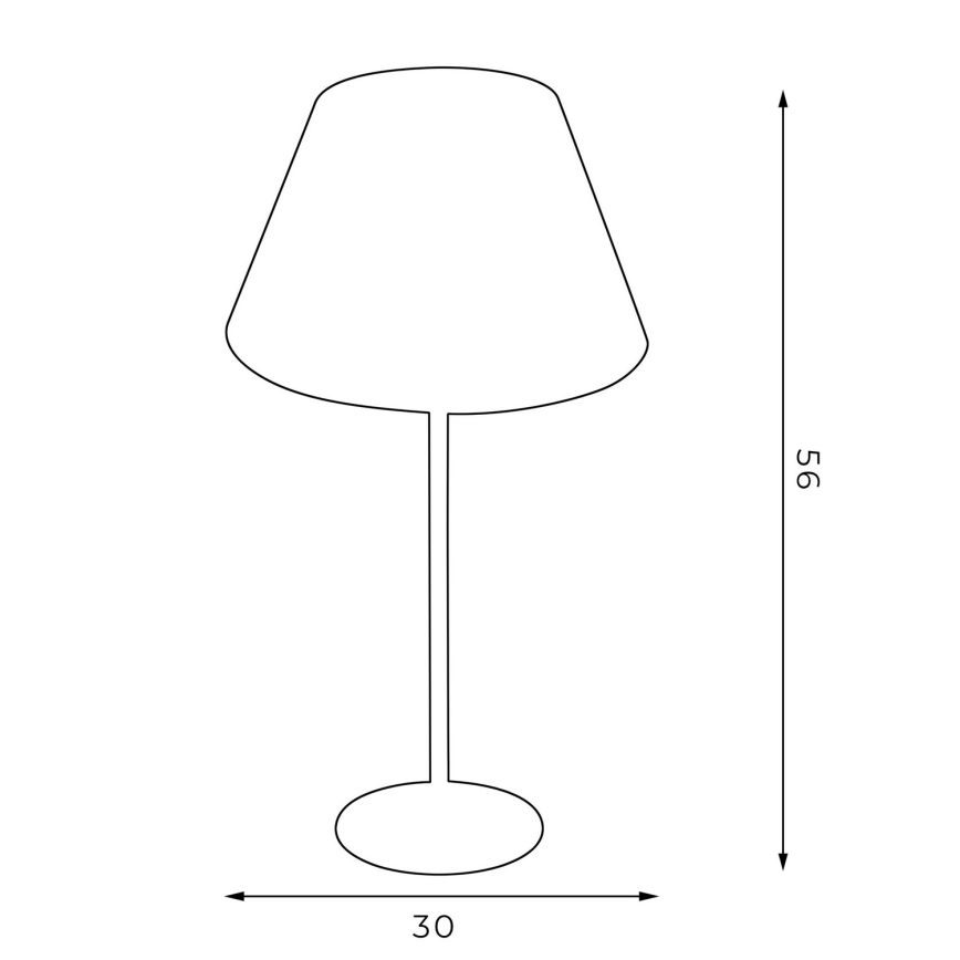 Stona lampa ARDEN 1xE27/60W/230V, prečnik 30 cm, bela