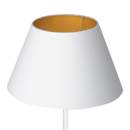 Stona lampa ARDEN 1xE27/60W/230V, prečnik 30 cm, bela/zlatna