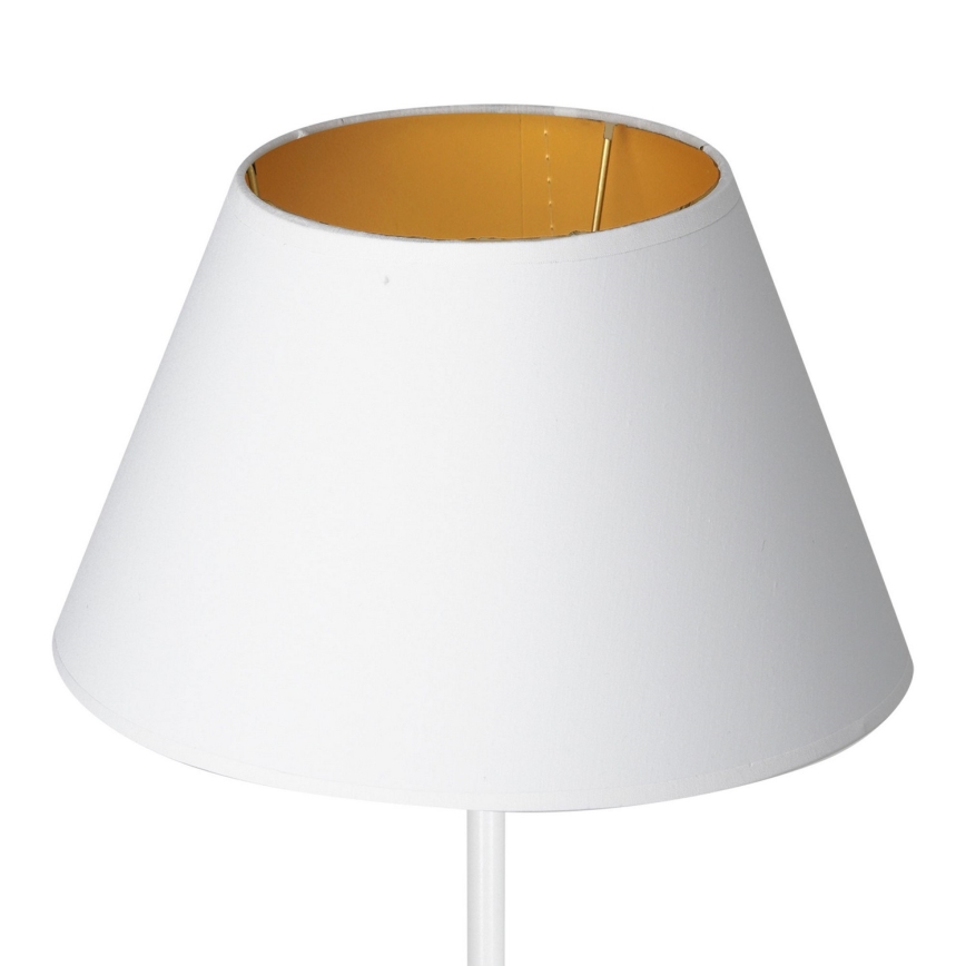Stona lampa ARDEN 1xE27/60W/230V, prečnik 30 cm, bela/zlatna