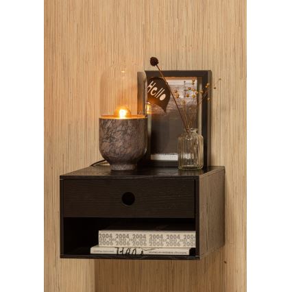 Stona lampa ASEL 1xE27/25W/230V mramorna siva/smeđa
