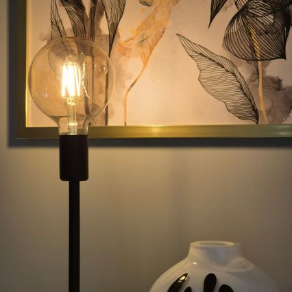 Stona lampa ASTRID 1xE27/60W/230V, mat crne boje