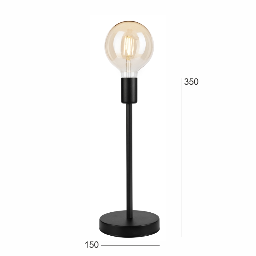 Stona lampa ASTRID 1xE27/60W/230V, mat crne boje