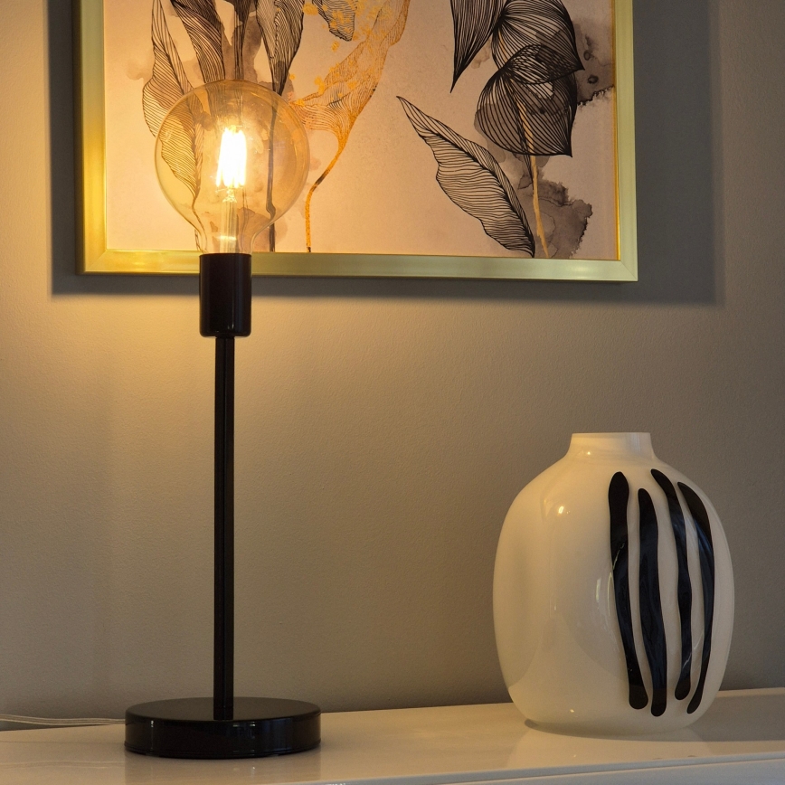Stona lampa ASTRID 1xE27/60W/230V sjajna crna