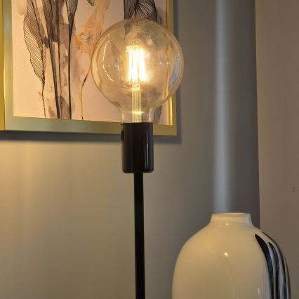Stona lampa ASTRID 1xE27/60W/230V sjajna crna