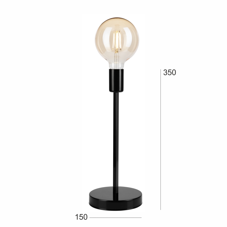 Stona lampa ASTRID 1xE27/60W/230V sjajna crna