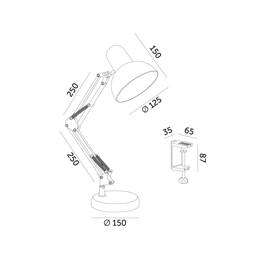 Stona lampa AURIQ 1xE27/60W/230V crna