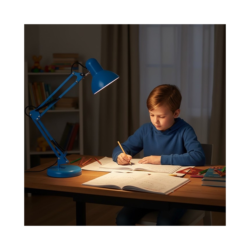 Stona lampa AURIQ 1xE27/60W/230V plava