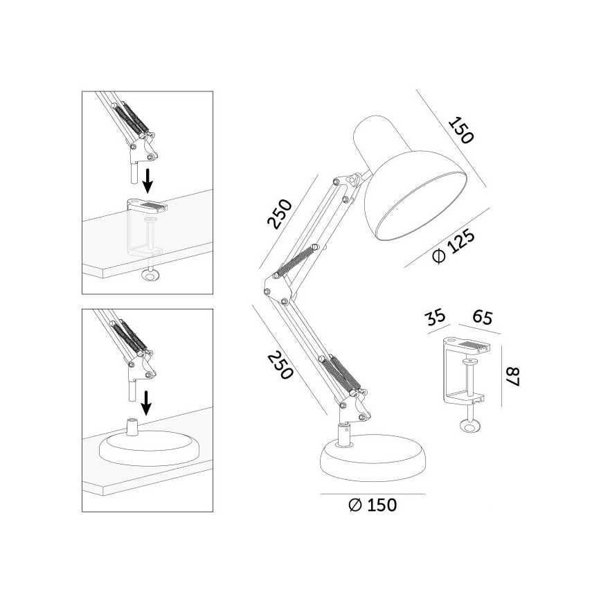 Stona lampa AURIQ 1xE27/60W/230V ružičasta