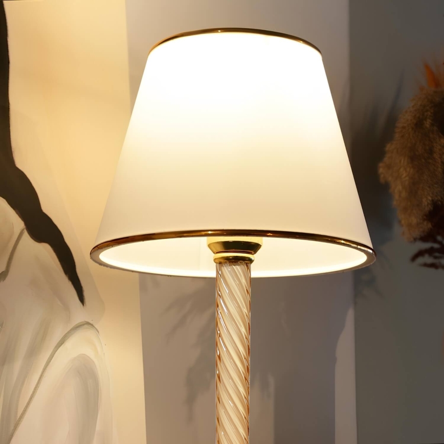 Stona lampa AYD 1xE27/40W/230V bela/zlatna
