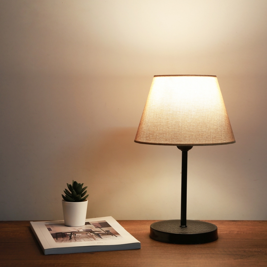 Stona lampa AYD 1xE27/40W/230V bež/crna