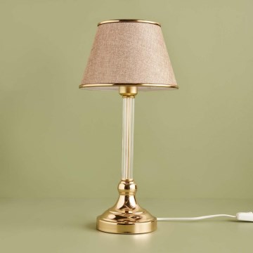 Stona lampa AYD 1xE27/40W/230V bež/zlatna