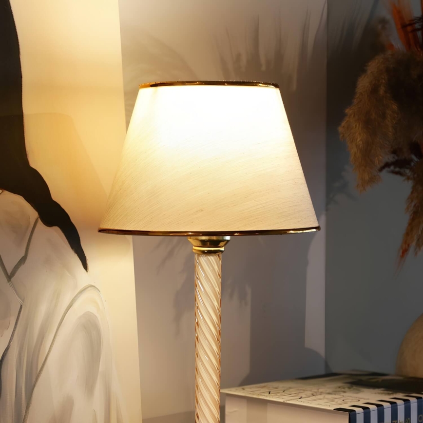 Stona lampa AYD 1xE27/40W/230V bež/zlatna