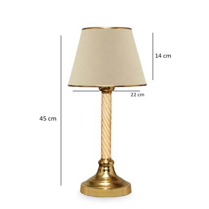 Stona lampa AYD 1xE27/40W/230V bež/zlatna