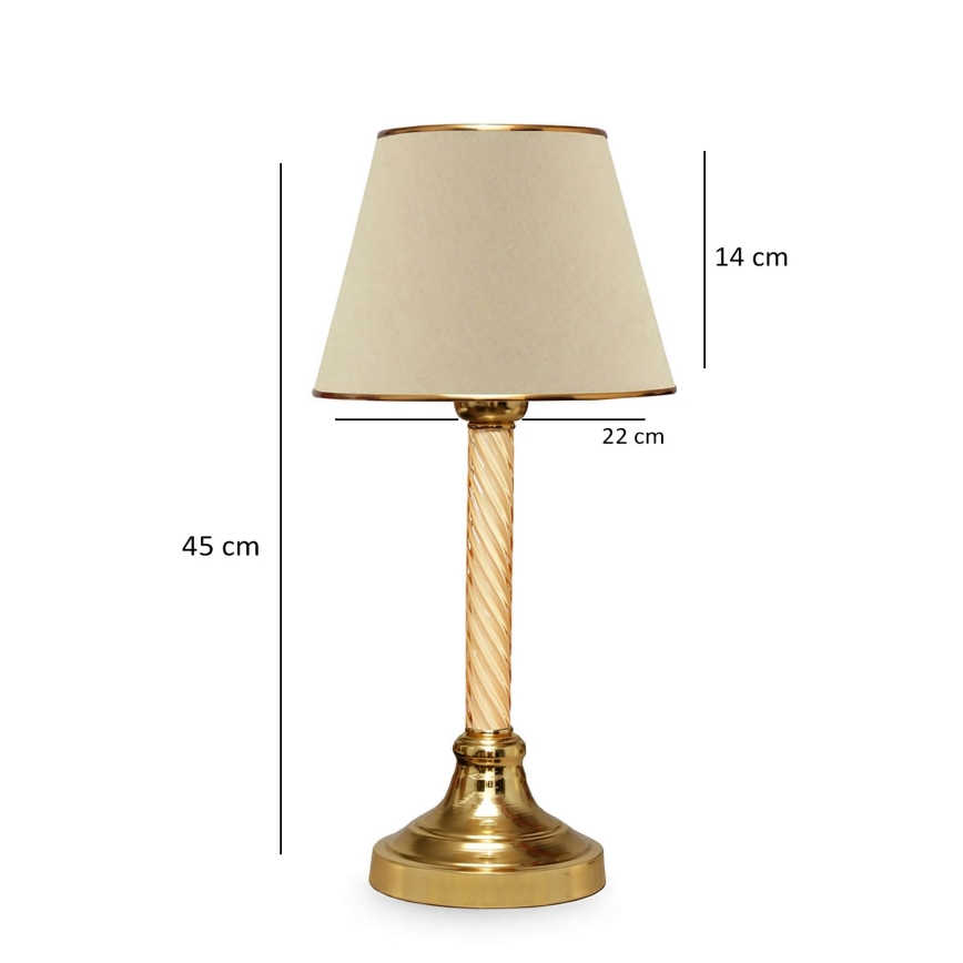 Stona lampa AYD 1xE27/40W/230V bež/zlatna