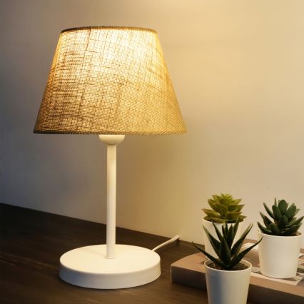 Stona lampa AYD 1xE27/40W/230V braon/bela