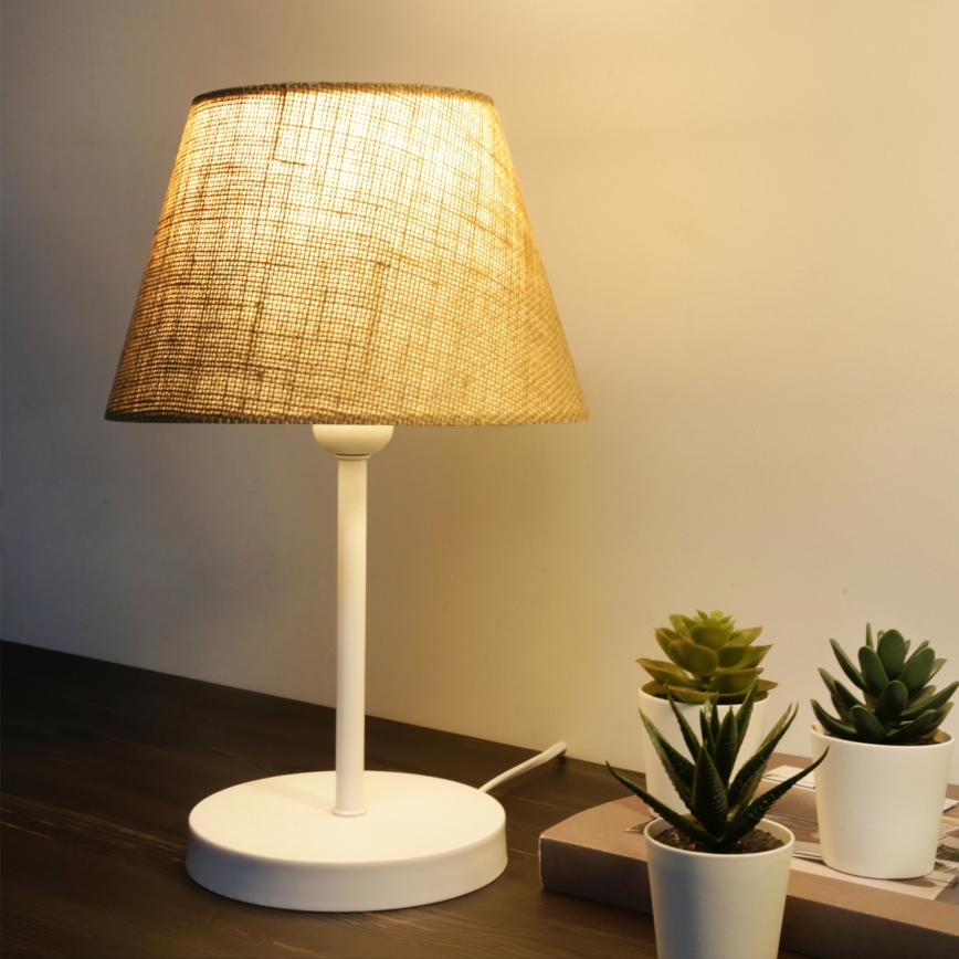Stona lampa AYD 1xE27/40W/230V braon/bela