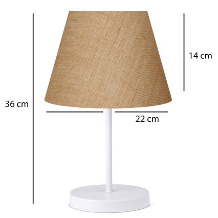 Stona lampa AYD 1xE27/40W/230V braon/bela