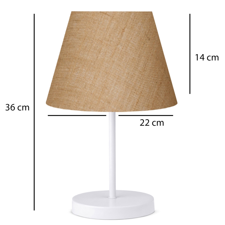 Stona lampa AYD 1xE27/40W/230V braon/bela