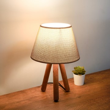 Stona lampa AYD 1xE27/40W/230V braon/bež
