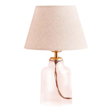 Stona lampa AYD 1xE27/40W/230V krem/prozirna