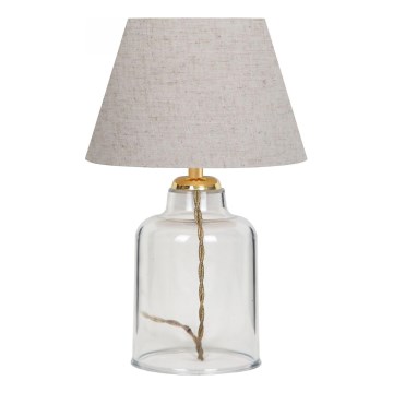 Stona lampa AYD 1xE27/40W/230V siva/prozirna