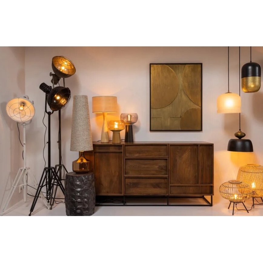 Stona lampa BASICLABEL 1xE27/40W/230V bambus