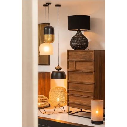 Stona lampa BASICLABEL 1xE27/40W/230V bambus